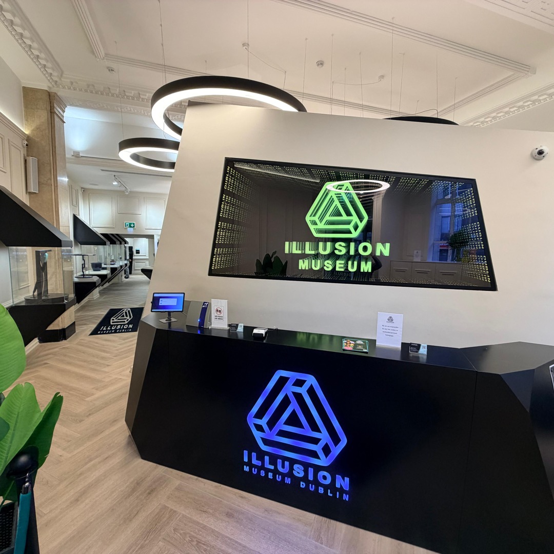 Unique upside-down room exhibit at illusion Dublin